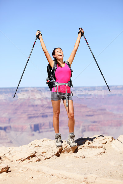 Felice escursionista Grand Canyon Foto d'archivio © Maridav