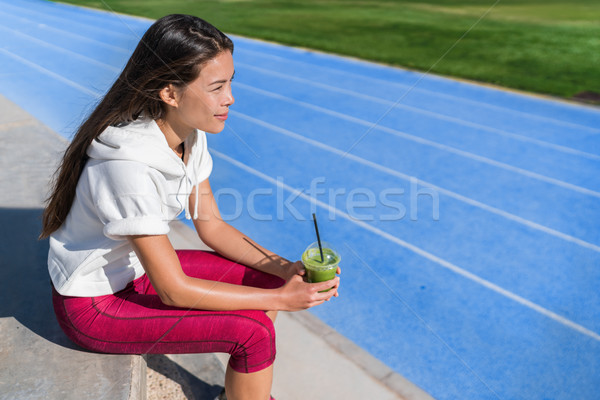 Gesunden Läufer trinken Rennen Athleten Stock foto © Maridav