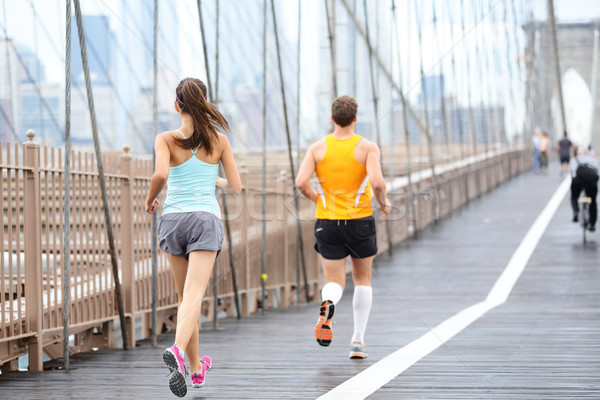 Running people jogging in New York City Stock photo © Maridav