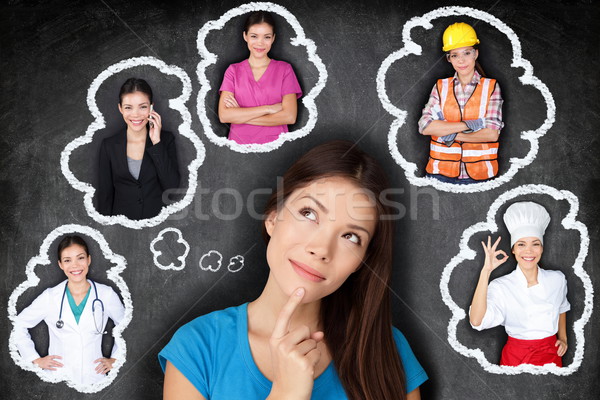 Stock photo: Education and career - student thinking of future