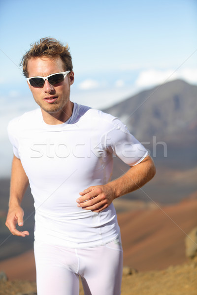 Fut férfi férfi futó jogging kívül Stock fotó © Maridav