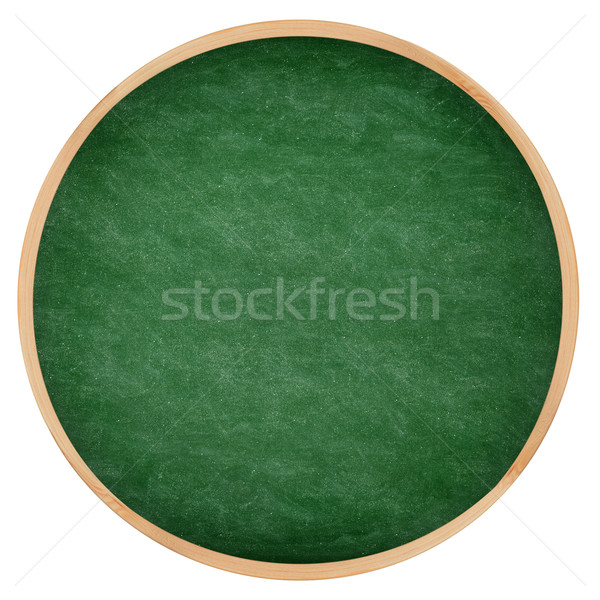 Round green chalkboard or blackboard circle Stock photo © Maridav