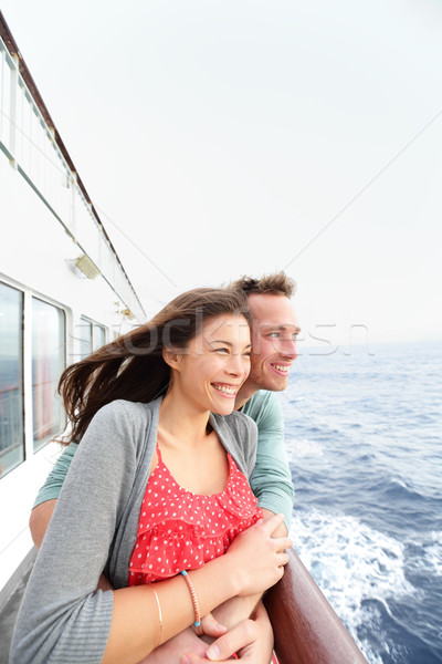 Romantic couple on cruise ship enjoying travel Stock photo © Maridav