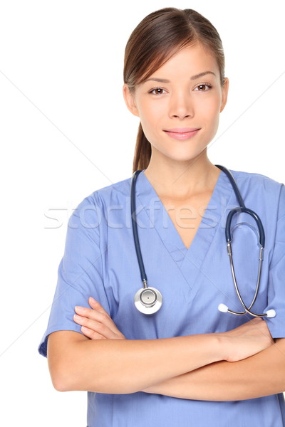 Medical oameni femeie asistentă persoană tineri Imagine de stoc © Maridav