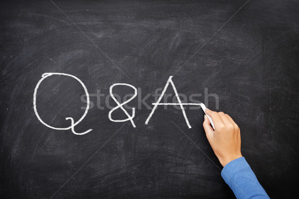 Questions and Answers - Q and A concept blackboard Stock photo © Maridav