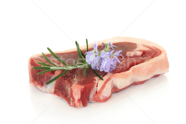 Lamb Chop with Rosemary Herb Stock photo © marilyna