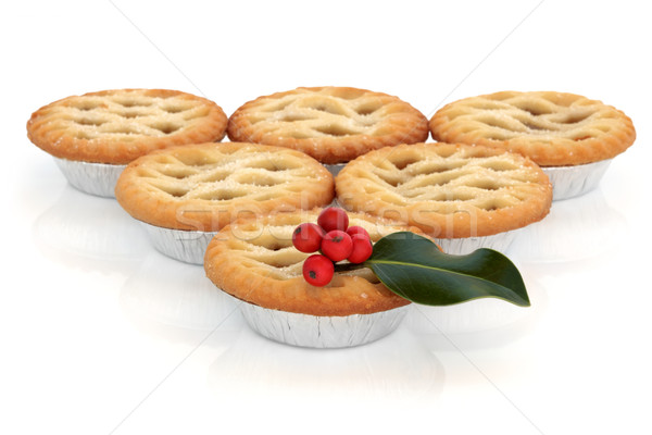 Mince Pie and Holly Stock photo © marilyna