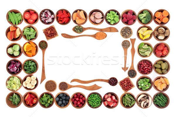 Paleo dieet voedsel grens gezondheid super Stockfoto © marilyna