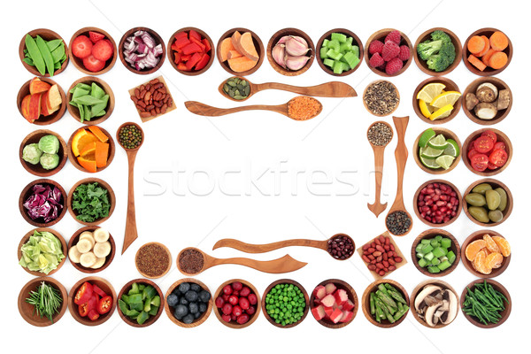 Paleo Diet Food Border Stock photo © marilyna