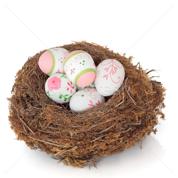 Easter egg piękna Easter Eggs naturalnych odizolowany Zdjęcia stock © marilyna