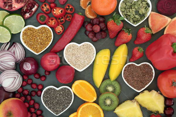 Paleo dietă sănătate alimente super fruct Imagine de stoc © marilyna