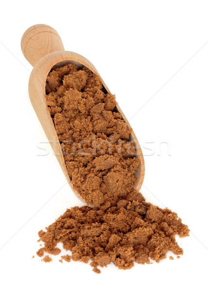 Zdjęcia stock: Miękkie · brown · sugar · szufelka · biały · żywności