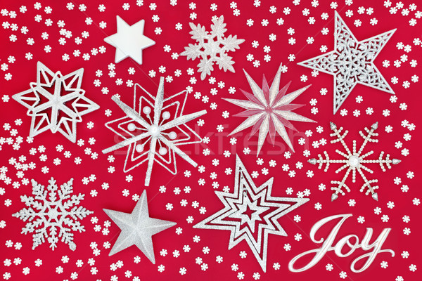 Noël joie signe star flocon de neige décorations [[stock_photo]] © marilyna