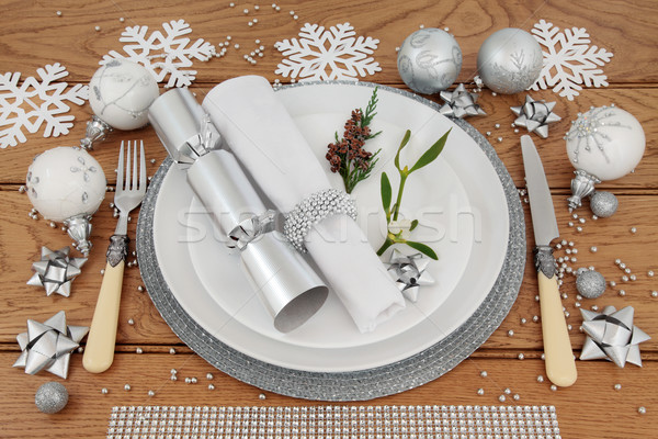 Christmas Dinner Place Setting Stock photo © marilyna