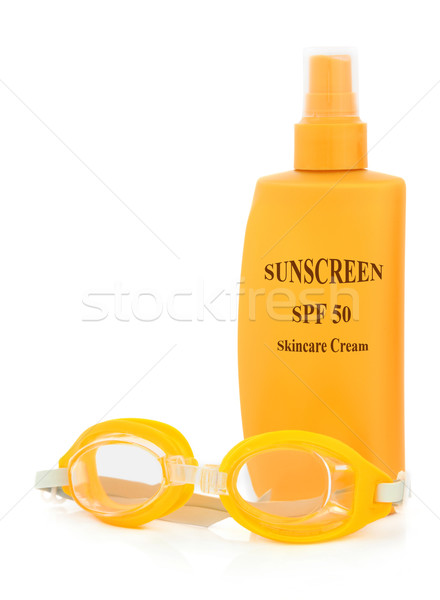 Protetor solar proteção fator cinqüenta creme Foto stock © marilyna