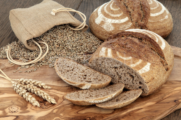 świeże żyto chleba domowej roboty oliwy Zdjęcia stock © marilyna