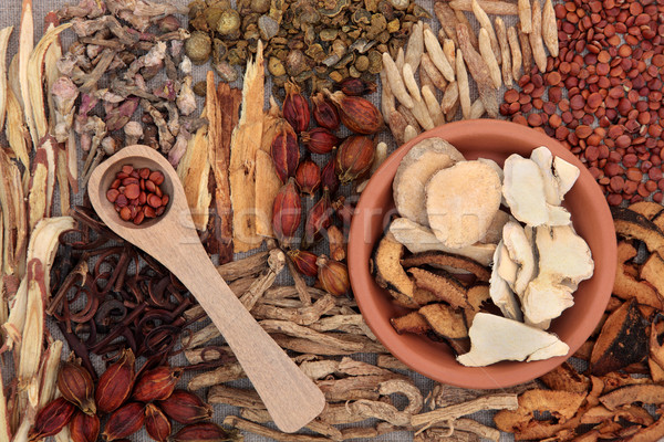 [[stock_photo]]: Chinois · traditionnel · phytothérapie · ingrédients · fruits