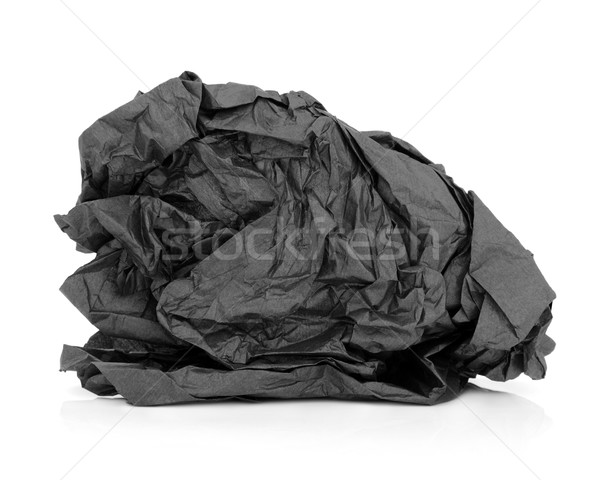 Fekete papírzsebkendő papír fehér absztrakt Stock fotó © marilyna