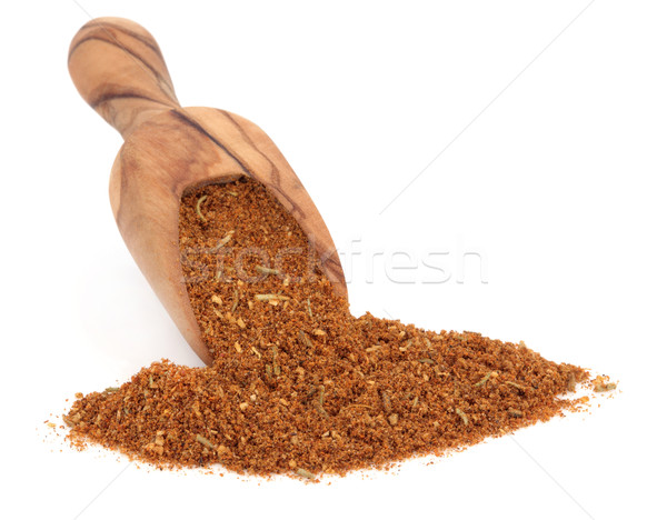 Barbekü baharat karışım zeytin ahşap kepçe Stok fotoğraf © marilyna