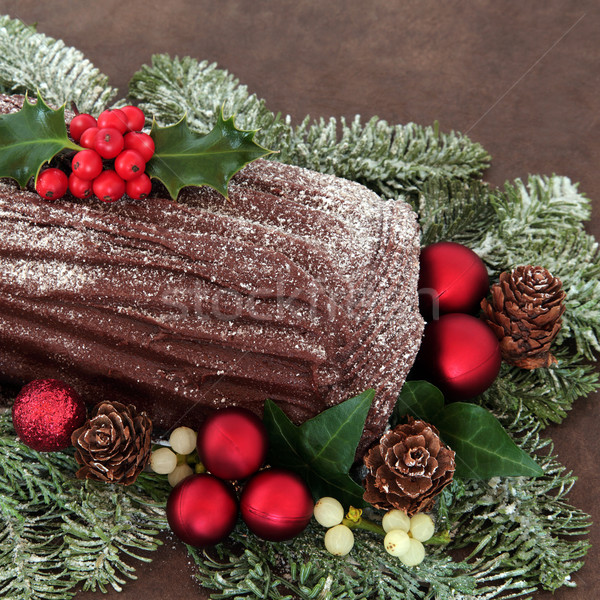 Yule Log Stock photo © marilyna