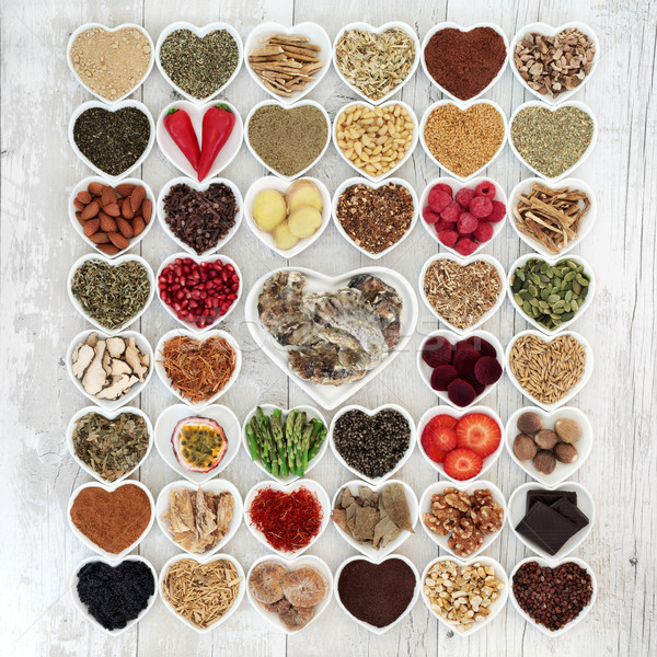Alimente sexual sănătate inimă boluri Imagine de stoc © marilyna