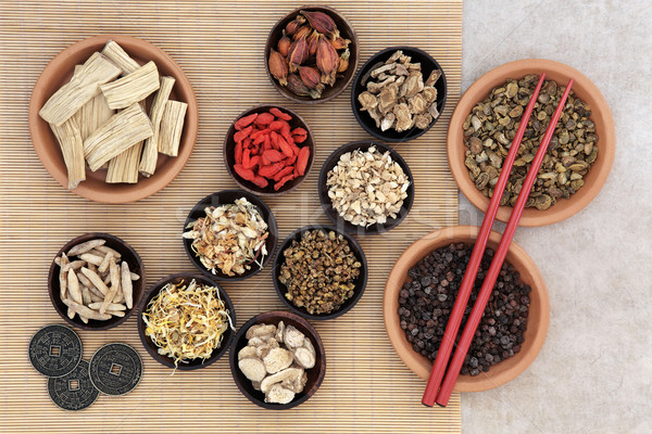 Traditionnel phytothérapie chinois herbe pièces baguettes [[stock_photo]] © marilyna