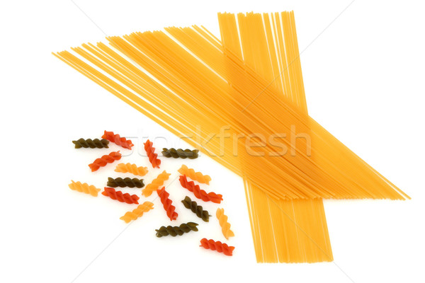 Fusilli and Spaghetti Pasta Stock photo © marilyna