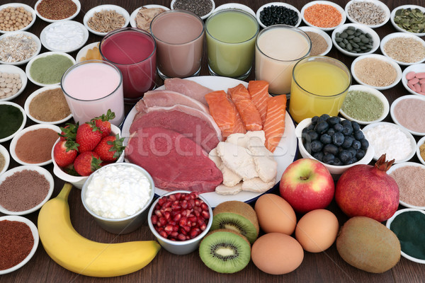 Sănătate alimente băuturi mare proteina Imagine de stoc © marilyna