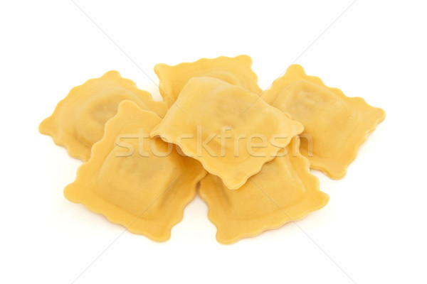 Ravioli makaronu odizolowany biały obiedzie Zdjęcia stock © marilyna