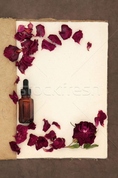 Stok fotoğraf: Gül · çiçek · aromaterapi · yaprakları · şişe