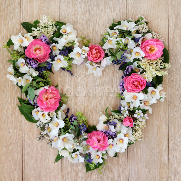 Heart Flower Wreath Stock photo © marilyna