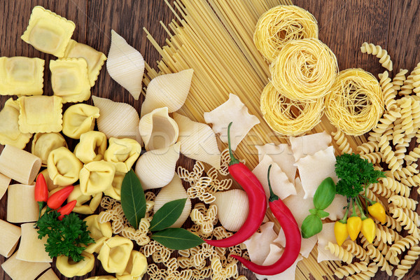 Pasta with Herbs and Spice Stock photo © marilyna