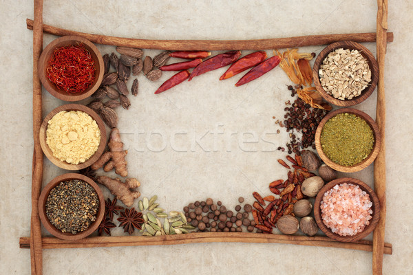 Spice and Herb Border Stock photo © marilyna