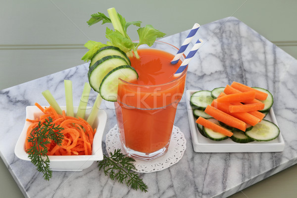 Wortel selderij komkommer drinken gezondheid Stockfoto © marilyna