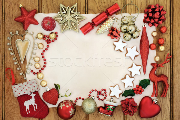 Christmas Decorative Background Border Stock photo © marilyna