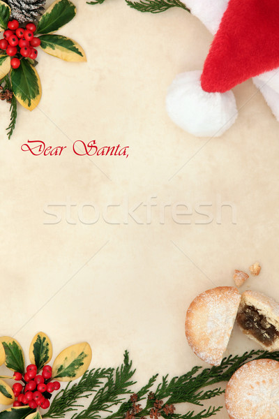 Lettera Natale rosso Hat torta Foto d'archivio © marilyna