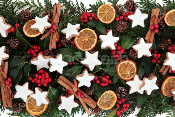 Comida de navidad pan de jengibre galletas secado frutas especias Foto stock © marilyna