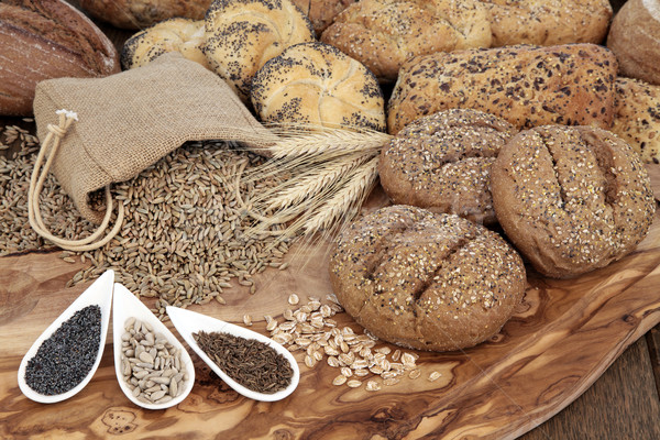 Doğal iyilik ekmek rulo buğday çavdar Stok fotoğraf © marilyna