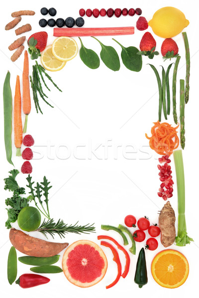 Paleo Diet Food Border Stock photo © marilyna