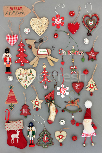 Old Fashioned Christmas Decorations Stock photo © marilyna