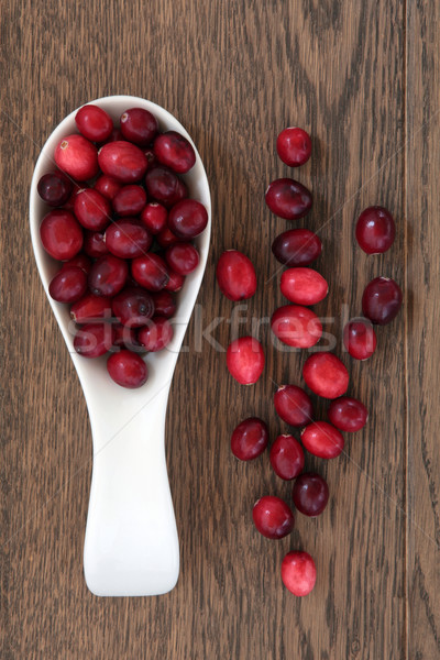 Canneberges fruits chêne bois [[stock_photo]] © marilyna