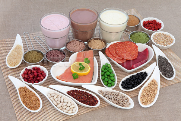 Sağlık vücut geliştirme gıda yüksek protein et Stok fotoğraf © marilyna