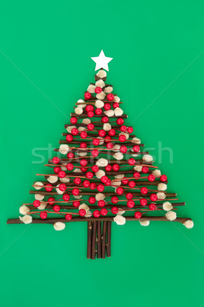 Glücklich Weihnachten abstrakten Weihnachtsbaum Design rot Stock foto © marilyna
