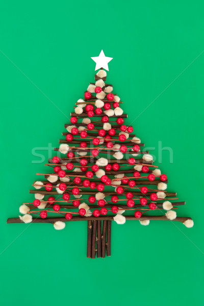 Gelukkig christmas abstract kerstboom ontwerp Rood Stockfoto © marilyna