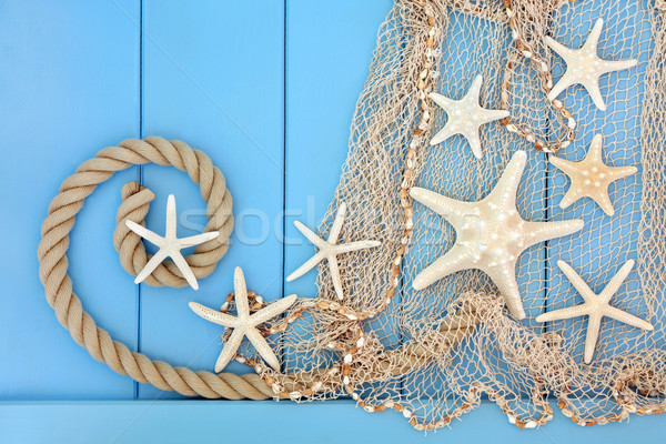 Starfish аннотация красоту коллаж веревку Сток-фото © marilyna