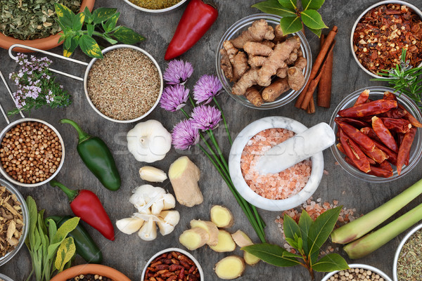 Fresh and Dried Herb and Spice Collection Stock photo © marilyna