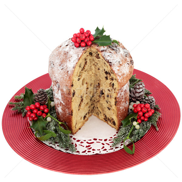 Chocolate Panettone Christmas Cake Stock photo © marilyna