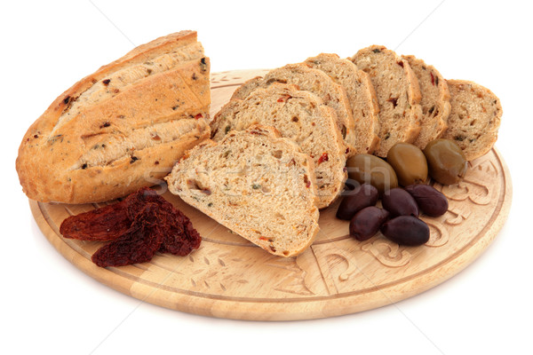 Olive and Sun Dried Tomato Bread Stock photo © marilyna