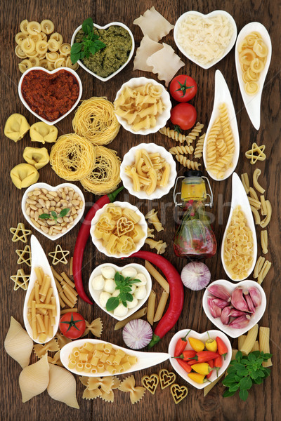 Foto d'archivio: Cucina · mediterranea · italiana · mediterraneo · pasta · alimentare · ingredienti