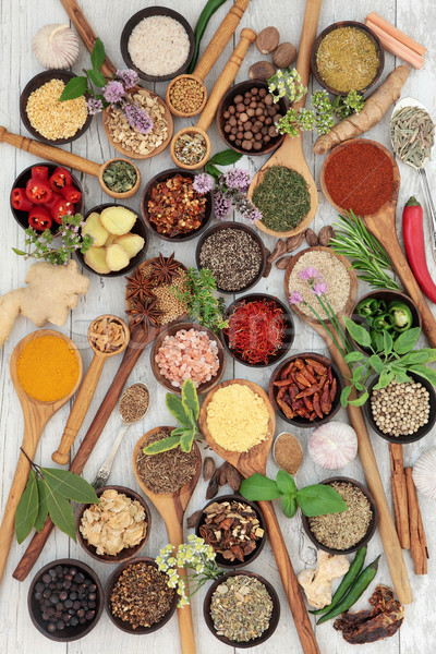 Herb and Spice Sampler Stock photo © marilyna